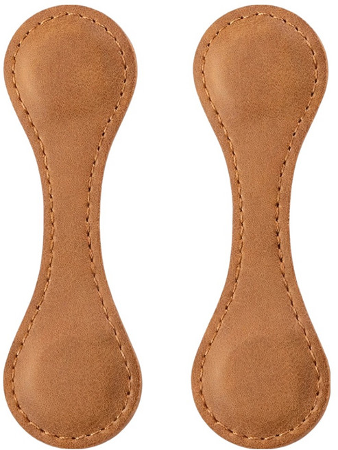 핸디랩 가죽 자석 책갈피, 브라운, 2개