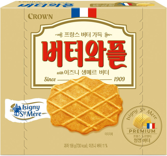 버터와플 이즈니, 1개, 158g