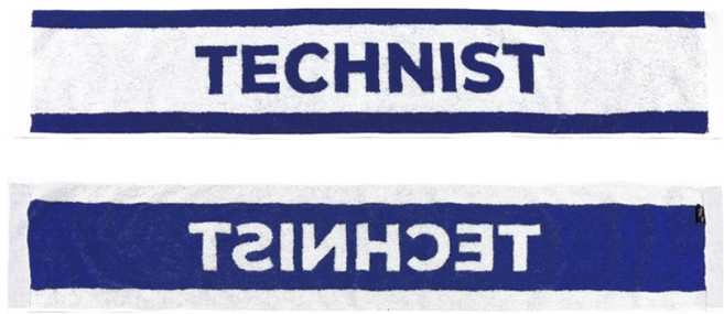 테크니스트 배드민턴 스포츠 타올 TA-T14, 화이트 + 블루, 1개