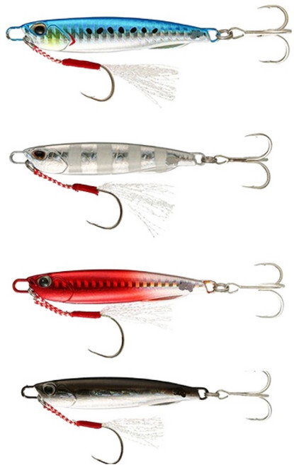 존쿠 메탈지그 바다 지깅 루어 낚시 미끼 4종 세트 JC048, 혼합색상, 1세트