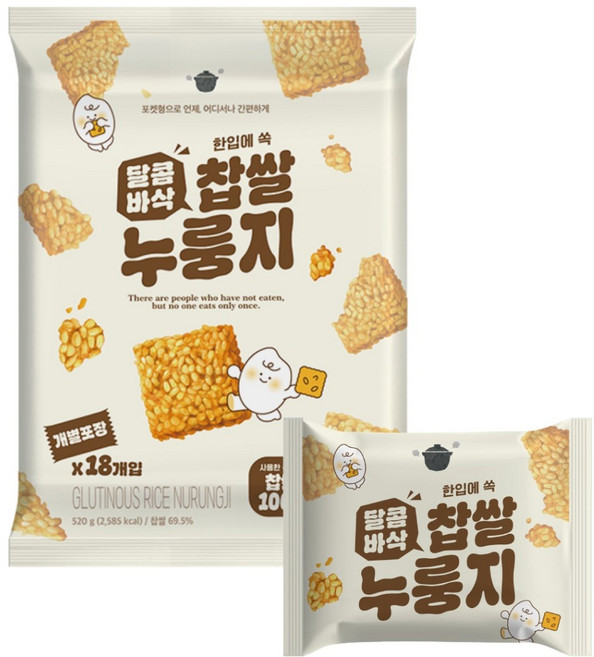 달콤바삭 찹쌀 누룽지, 520g, 1개