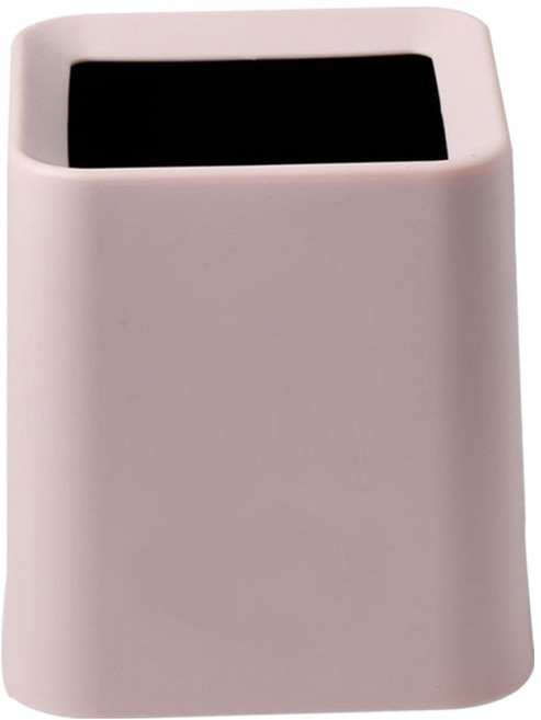 썬앤드림 파스텔 이중 버킷 오픈형 미니 휴지통 사각 심플, 핑크