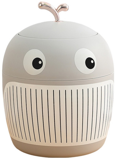 썬앤드림 꼬마 고래 귀여운 미니 휴지통, 그레이