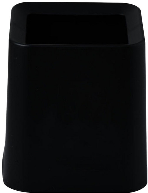 썬앤드림 파스텔 이중 버킷 오픈형 미니 휴지통 사각 심플, 블랙