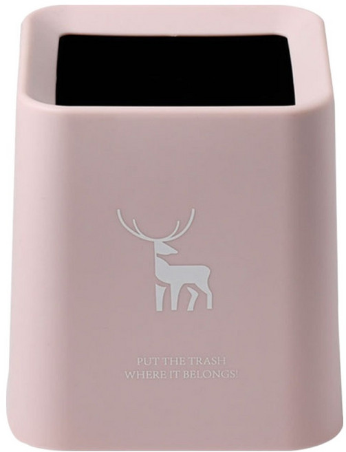썬앤드림 파스텔 이중 버킷 오픈형 미니 휴지통 스퀘어, 핑크