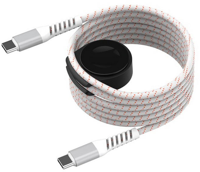PHILIPS 飛利浦 Type-C-Type-C 手錶磁吸不打結收納線 DLK3550C, 黑色, 1個, 150cm
