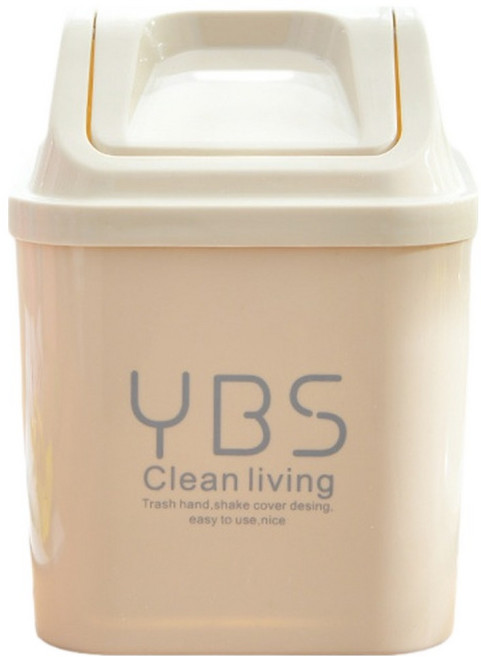 썬앤드림 심플 사각 컬러 미니 휴지통, 화이트