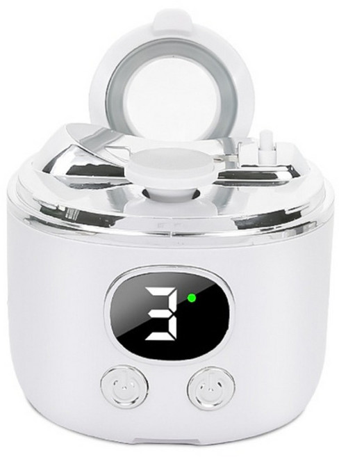 Kyhome 雙頭電動指甲剪/照明指甲剪/美甲打磨機/磨甲器 自帶放大鏡, 1個, 白色