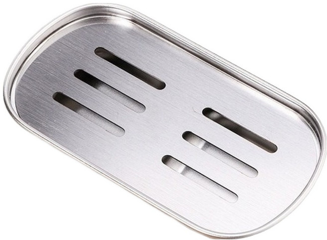 쿠쏘 심플 스테인리스 티 트레이, 실버, 1개