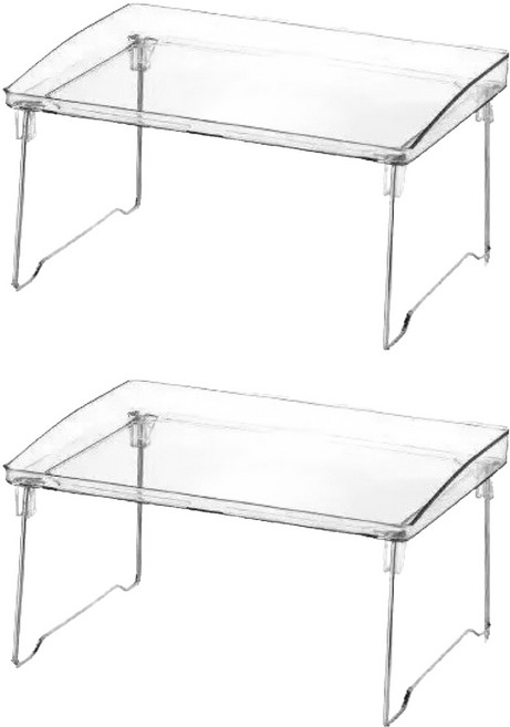 앞날창창 적층 다용도 선반, 투명, 2개