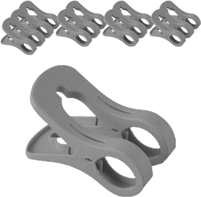 PDS리빙 포근하게 감싸는 와이드 미니멀 집게, 그레이, 10개