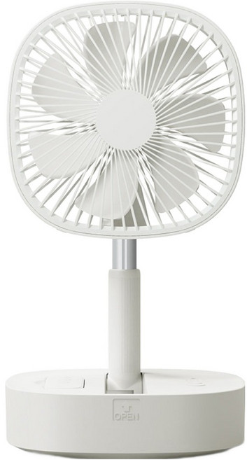 쿨린 S 플립 무선 접이식 탁상용 선풍기, 화이트, SMODO-008