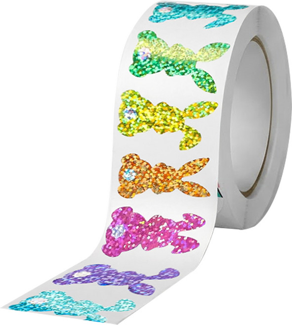 살림온 혼합 컬러 토끼 모양 데코 스티커 1000p, 1개, 혼합색상