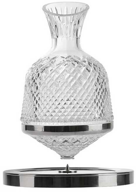 FOREVER 玻璃旋轉醒酒器 銀色底座, 1個, 1.3L