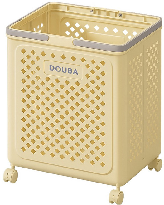 라라공방 폴딩 바퀴 빨래바구니, 베이지