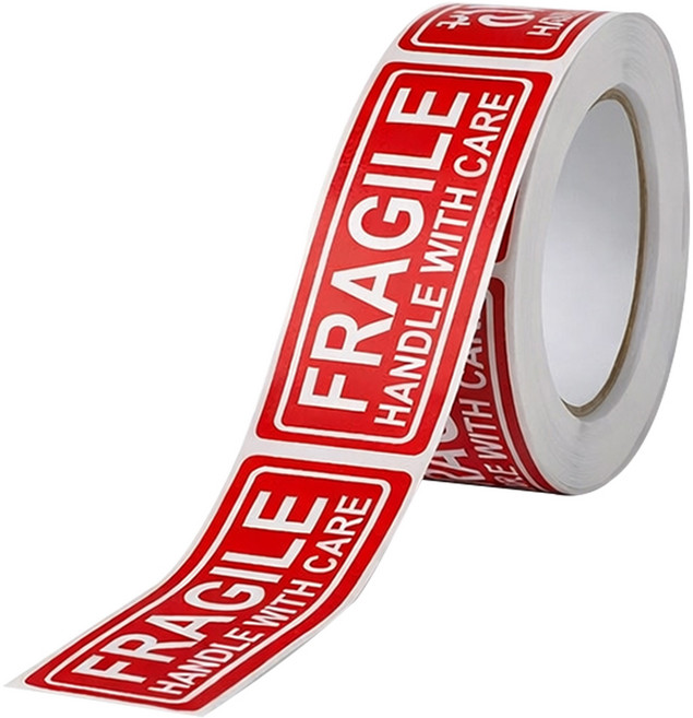 살림온 FRAGILE 취급주의 롤 스티커 500p, 1개, 혼합색상