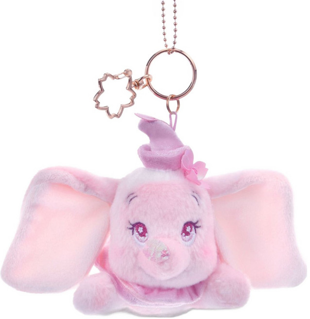 Disney STORE 2026 櫻花餐具小飛象絨毛鑰匙圈 312Q226J049