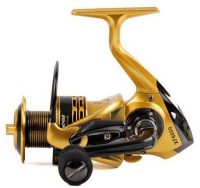 999피싱 YUMOSHI 고감도 스피닝릴 XF6000 민물 바다 양어장 원투 낚시, XF6000(골드)