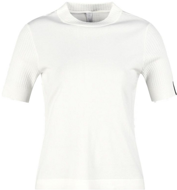 럭스골프 여성용 라운드넥 백 오픈 반팔 골프니트 LB25M612W