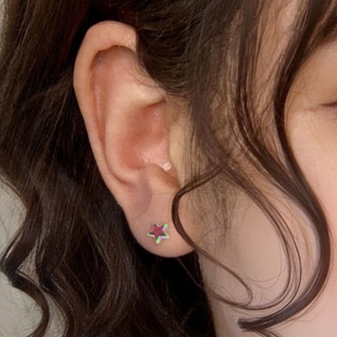 미다미 미니 스타 피어싱 5mm 2p + 케이스 세트 pc1010-2