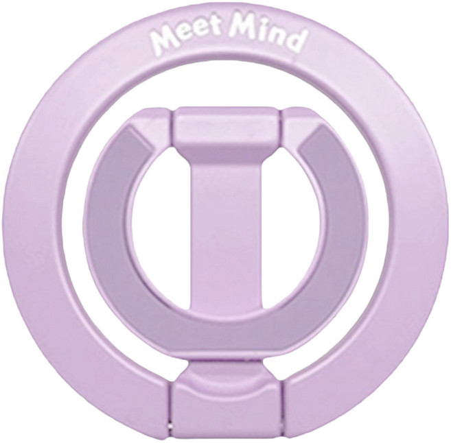 Meet Mind 雙軸雙磁吸Z型鋅合金手機指環支架, 紫色, 1個