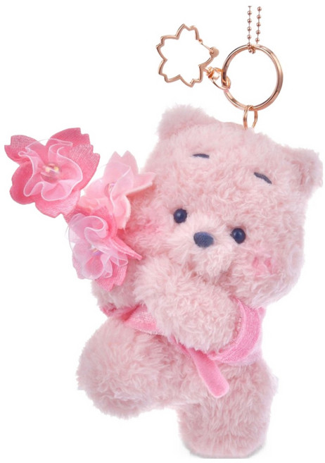 디즈니 2026 체리블라썸 벚꽃 곰돌이푸 푸 플러시 키링 312Q226J037, 혼합색상, 1개, 15cm