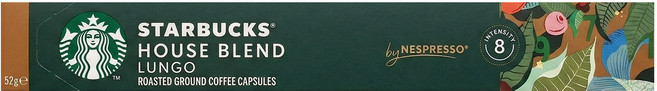 STARBUCKS 星巴克 House Blend 膠囊咖啡 Nespresso咖啡機適用, 5.2g, 10入, 1盒