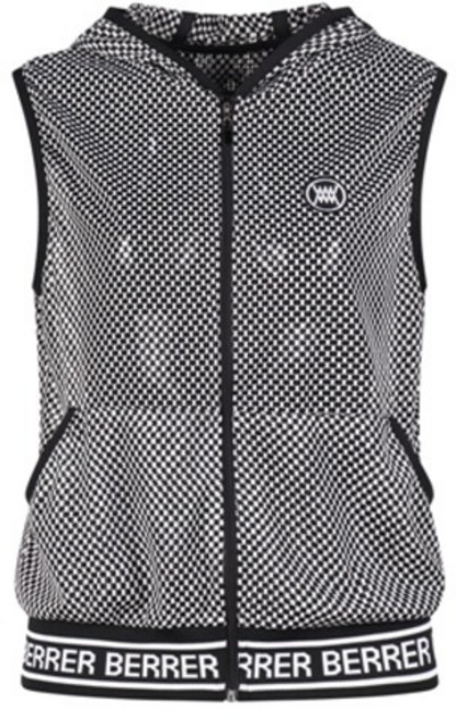 miwoo golf 女款 Lux Golf 全拉鍊格紋網眼連帽背心 MW25M518W