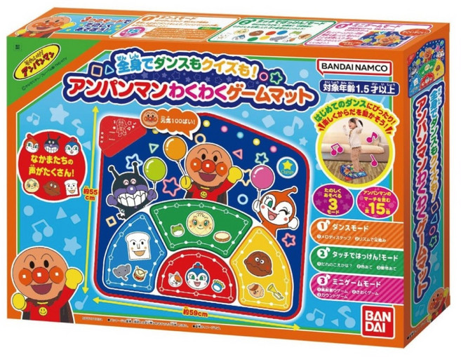 BANDAI NAMCO 南夢宮 一起跳舞玩遊戲！麵包超人互動地墊, 混和顏色