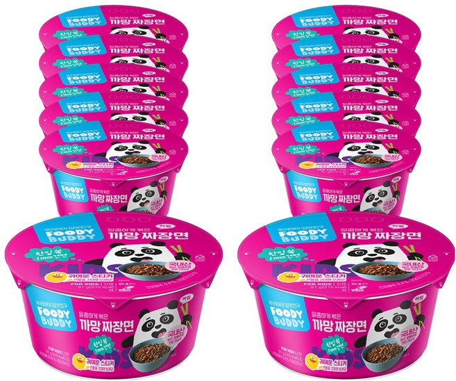 푸디버디 까망짜장면 컵, 91g, 12개