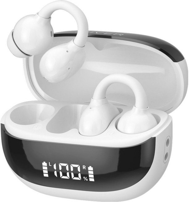 아이리버 오픈형 무선 6.0 갤럭시 아이폰 호환 귀걸이형 러닝 C타입 충전 블루투스 이어폰, IB-IX3, 화이트