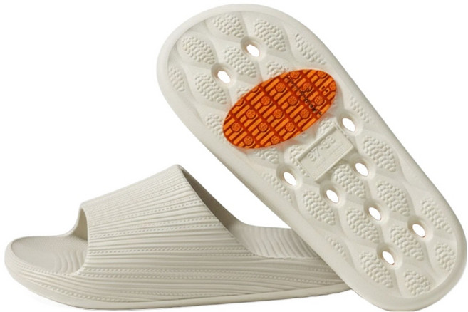 생활꾸밈 여성용 미끄럼방지 논슬립 패드 욕실화 실내화, 아이보리, 1개