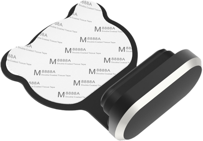 사인포스트 귀여운 곰 모양 C타입 먼지 방지 차단 충전단자 보호캡 2.2 x 1.1 x 0.4 cm, 블랙, 2개