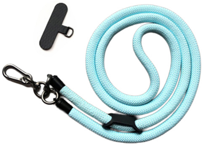 디멜디 남여공용 초경량 로프형 여행활용 스마트폰 크로스 스트랩 120cm, 연블루, 1개