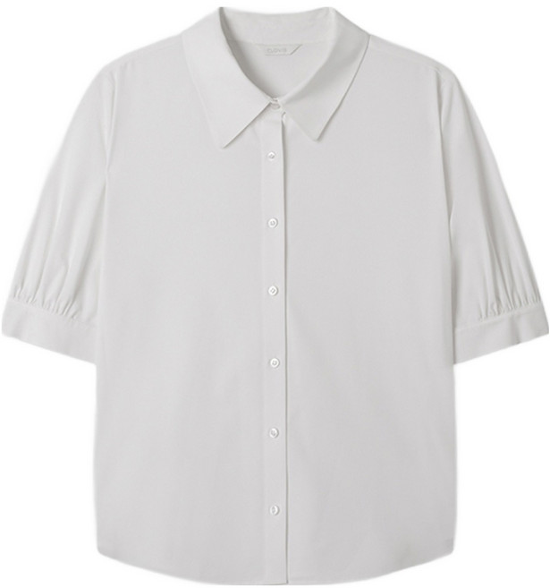 클라비스 여성용 볼륨소매 반팔 찰랑셔츠