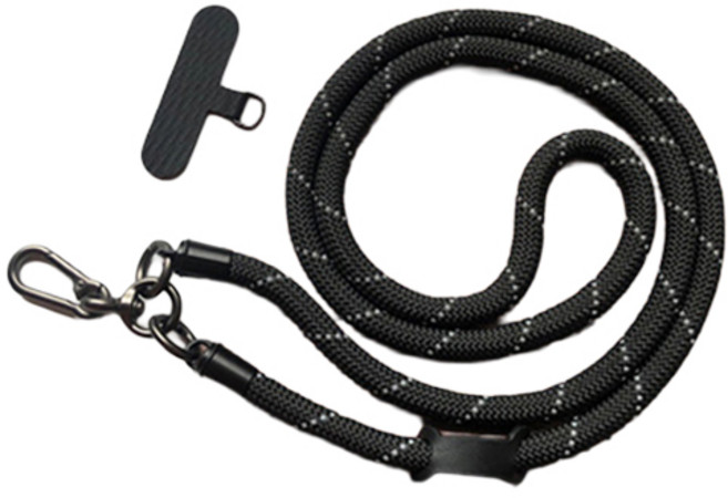 디멜디 남여공용 초경량 로프형 여행활용 스마트폰 크로스 스트랩 120cm, 블래그레이, 1개