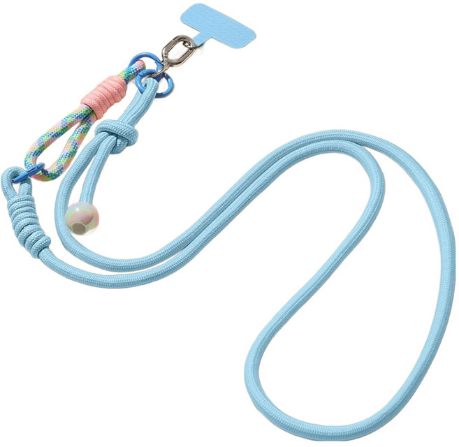 디멜디 여성용 파스텔 크로스 휴대폰 스트랩 120cm, 올블루, 1개