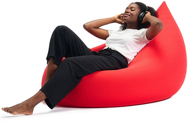 폴리몰리 1인용 스판 빈백 그랜드 LT201, 스칼렛 레드