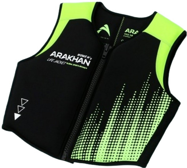 아라칸 여성용 크롭 부력보조복 슬림핏, 검정