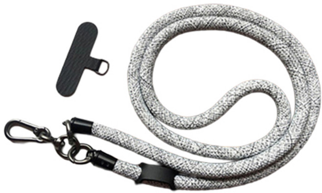 디멜디 남여공용 초경량 로프형 여행활용 스마트폰 크로스 스트랩 120cm, 오트밀그레이, 1개