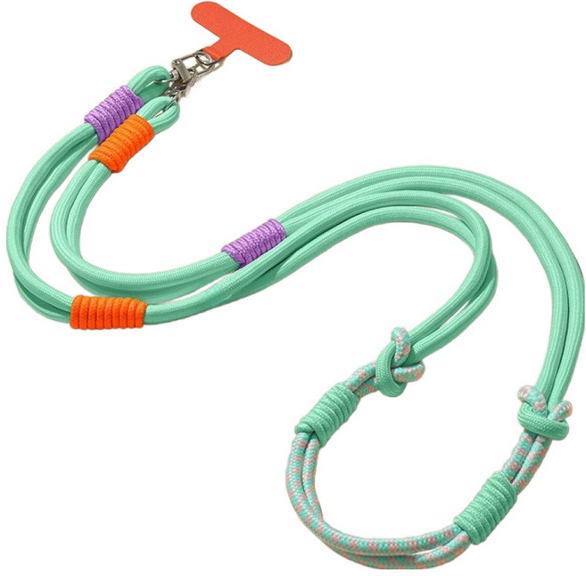 디멜디 여성용 파스텔 크로스 휴대폰 스트랩 120cm, 블루오렌지, 1개