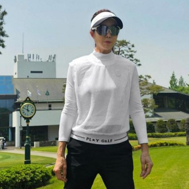 luxgolf 女款圓領網眼背心 TO25M510W