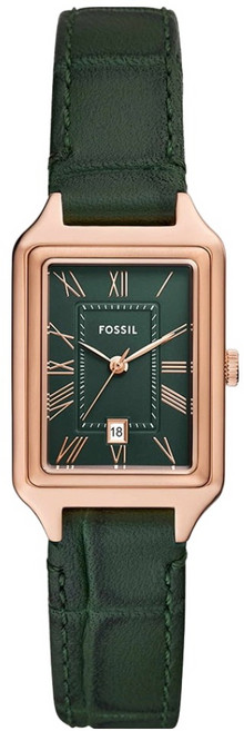 FOSSIL Raquel 女士方形皮革手錶 ES5366