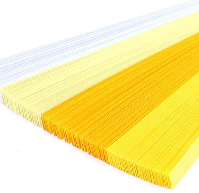 앞날창창 칼라 별접기 색종이 옐로우, 1620개, 4색