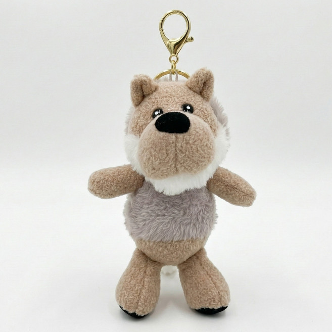 멍뭉뭉 후디 강아지 봉제인형 키링, 베이지, 1개, 150mm