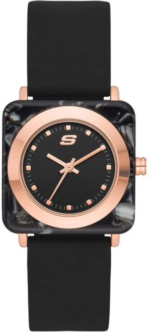 스케쳐스 여성용 칼라바 아날로그 스퀘어 우레탄시계 SR6207