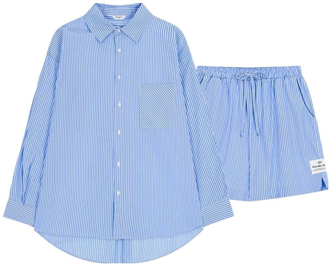 캄투올 여성용 노매드 잠옷 셔츠 하프 팬츠