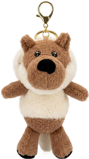 멍뭉뭉 후디 강아지 봉제인형 키링, 브라운, 1개, 150mm