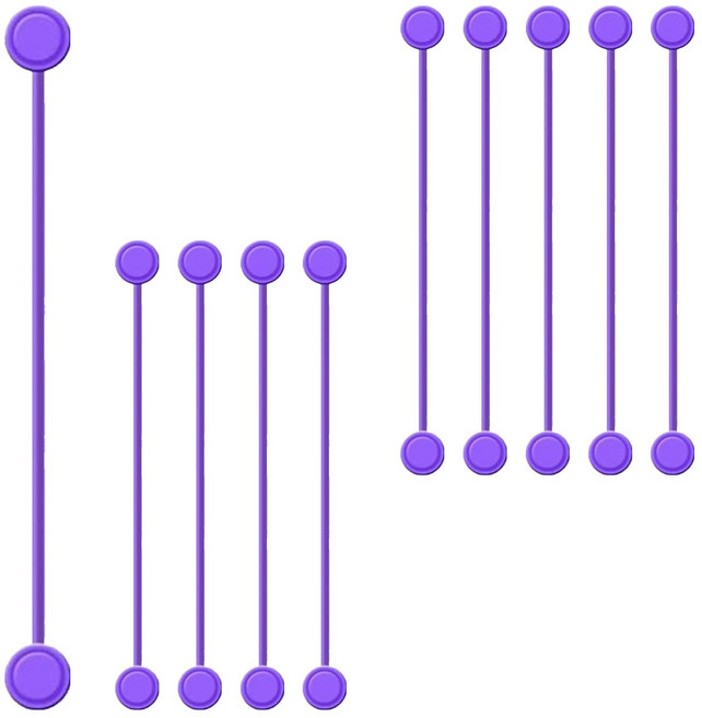 편한생활연구소 다되는 실리콘 자석 타이, 퍼플, 10개