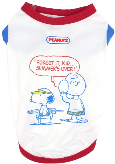 피너츠(PEANUTS) 강아지 패리스독 여름 피너츠 베케이션 쿨 티셔츠, 1개
